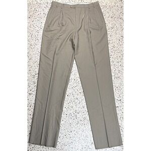 Zanella Jesse Men's 100% Wool Beige Dress Pants Made In Italy Size 35